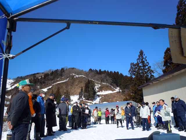 雪原棚田アート開会式